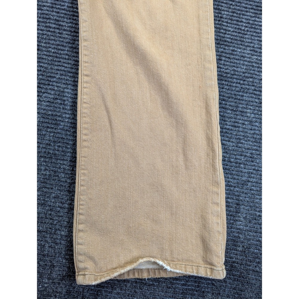 Lauren by Ralph Lauren Jeans Women 7/8 Beige Stretch Streetwear Raw Hem Flare - Picture 3 of 16